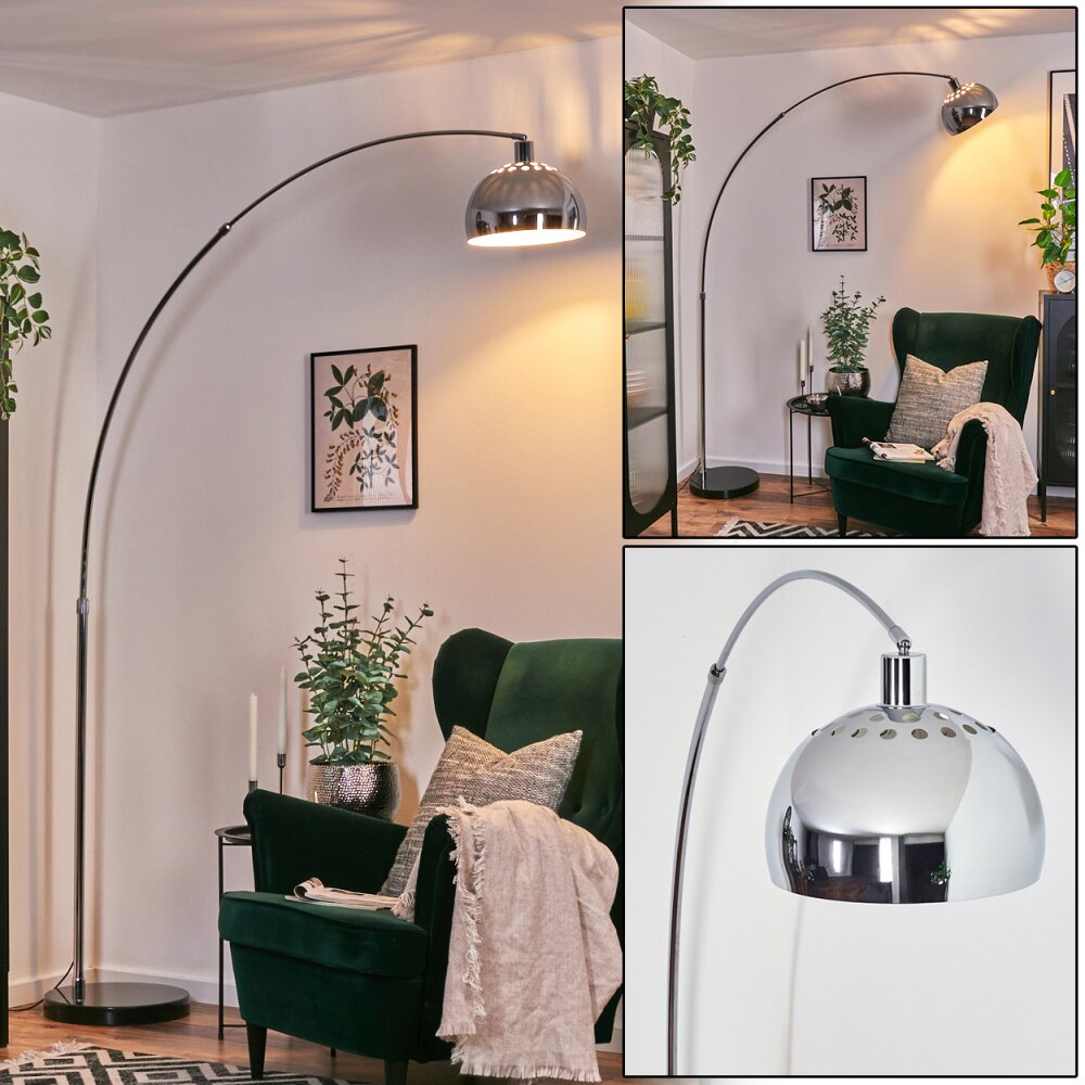 Baloca Lampadaire Chrome, Noir, 1 lumière main product photo