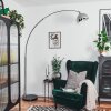 Baloca Lampadaire Chrome, Noir, 1 lumière