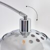 Baloca Lampadaire Chrome, Noir, 1 lumière