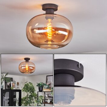 Apedo Plafonnier Ambre, 1 lumière