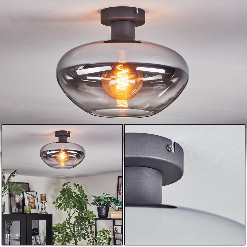 Mertola Plafonnier Clair, Fumé, 1 lumière main product photo