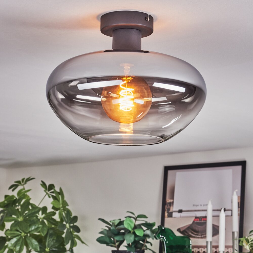 Mertola Plafonnier Clair, Fumé, 1 lumière