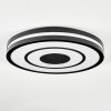 Ganor Plafonnier LED Noir, Blanc, 1 lumière, Télécommandes