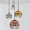 Ripoll Suspension, Boule lumineuse, Suspension grappe Ambre, Or, Clair, Cuivré, Fumé, 4 lumières