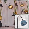 Koyoto Lampadaire, Lampadaires arc Chrome, Noir, 1 lumière
