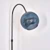 Koyoto Lampadaire, Lampadaires arc Chrome, Noir, 1 lumière