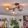 Gastor Plafonnier, Boule lumineuse Ambre, Clair, Fumé, 3 lumières