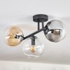 Gastor Plafonnier, Boule lumineuse Ambre, Clair, Fumé, 3 lumières