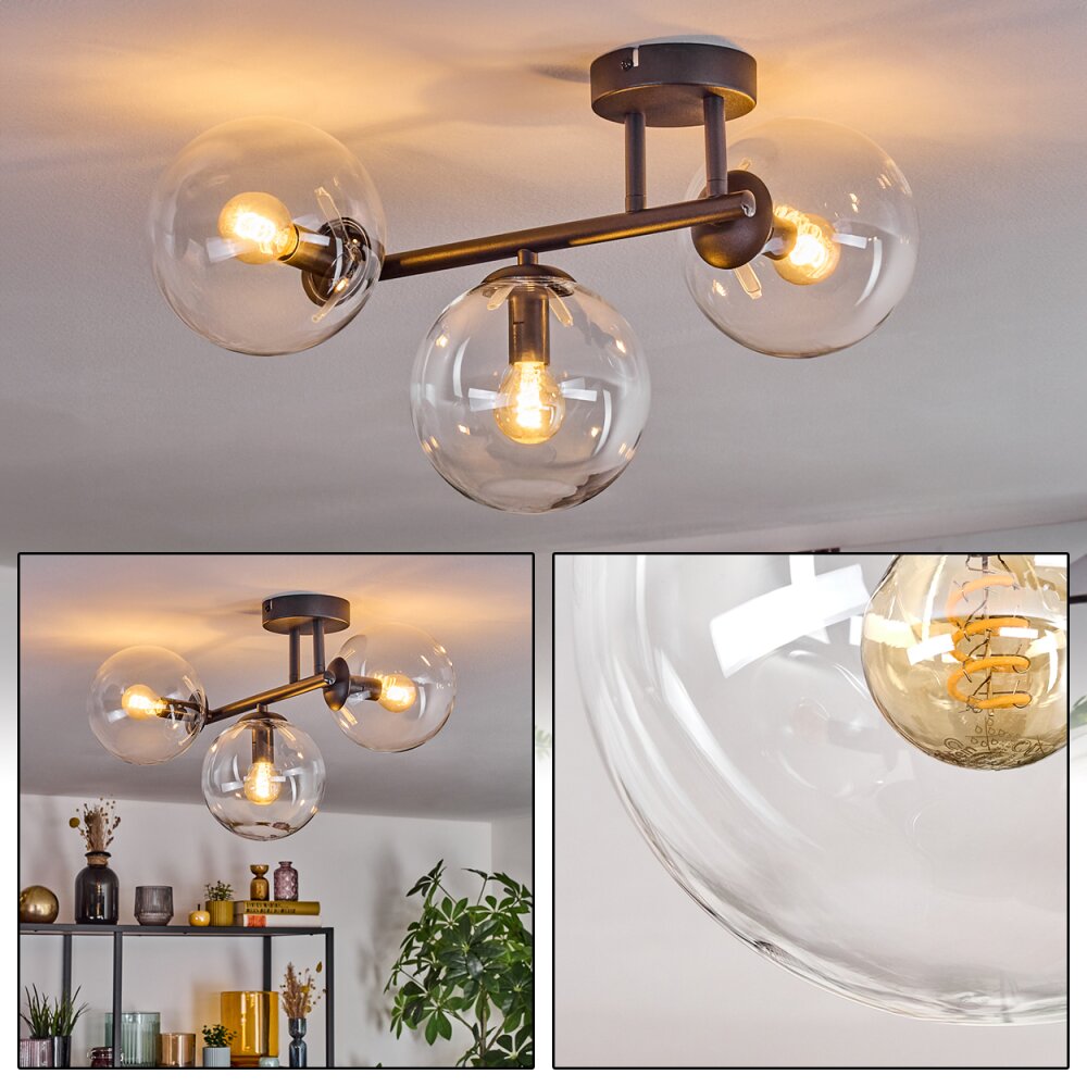 Gastor Plafonnier, Boule lumineuse Clair, 3 lumières main product photo