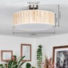 Foggia Plafonnier Nickel mat, 3 lumières