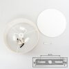 Foggia Plafonnier Nickel mat, 3 lumières