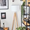 Soungou Lampadaire Chrome, Écru, 1 lumière