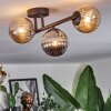 Chehalis Plafonnier, Boule lumineuse Ambre, Fumé, 3 lumières