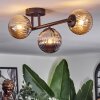 Chehalis Plafonnier, Boule lumineuse Ambre, Fumé, 3 lumières