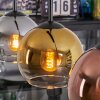 Koyoto Suspension, Boule lumineuse, Suspension Or, Clair, Cuivré, Fumé, 4 lumières