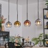 Koyoto Suspension, Boule lumineuse, Suspension Or, Clair, Cuivré, Fumé, 4 lumières