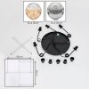 Ripoll Suspension, Boule lumineuse, Suspension grappe Ambre, Clair, Fumé, 5 lumières