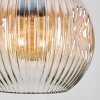 Ripoll Suspension, Boule lumineuse, Suspension grappe Ambre, Clair, Fumé, 5 lumières