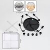 Ripoll Suspension, Boule lumineuse, Suspension grappe Ambre, Clair, Fumé, 5 lumières