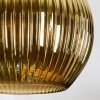 Koyoto Suspension, Boule lumineuse, Suspension grappe 35 cm Bleu, Or, Vert, Cuivré, 4 lumières