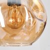 Ripoll Suspension, Boule lumineuse, Suspension grappe Ambre, Fumé, 5 lumières
