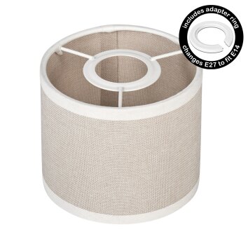 Abat-jour en tissu Bassagoda pièce de rechange, Abat-jour beige, Blanc Abat-jour en tissu Bassagoda pièce de rechange, Abat-jour beige, Blanc