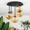 Chehalis Plafonnier, Boule lumineuse Ambre, 5 lumières