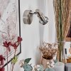 Firan Applique murale, Spot mural LED Chrome, Nickel mat, 1 lumière