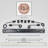 Koyoto Suspension, Boule lumineuse, Suspension Cuivré, 4 lumières