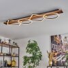 Pompu Plafonnier LED Bois foncé, Noir, 1 lumière