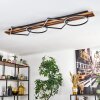 Pompu Plafonnier LED Bois foncé, Noir, 1 lumière