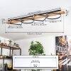 Pompu Plafonnier LED Bois clair, Noir, 1 lumière