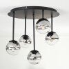 Chehalis Plafonnier, Boule lumineuse Clair, Fumé, 5 lumières
