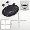 Chehalis Plafonnier, Boule lumineuse Clair, Fumé, 5 lumières