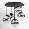 Chehalis Plafonnier, Boule lumineuse Clair, Fumé, 5 lumières