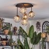 Chehalis Plafonnier, Boule lumineuse Ambre, Clair, 5 lumières
