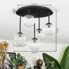 Chehalis Plafonnier, Boule lumineuse Clair, 5 lumières