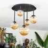 Chehalis Plafonnier, Boule lumineuse Ambre, 5 lumières