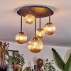 Chehalis Plafonnier, Boule lumineuse Ambre, 5 lumières