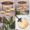 Chehalis Plafonnier, Boule lumineuse Ambre, 5 lumières