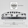 Ripoll Suspension, Boule lumineuse, Suspension Chrome, Clair, Fumé, 4 lumières
