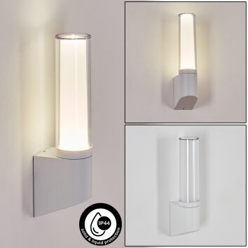 Isara Lampe murale d´extérieur, Applique murale LED Blanc, 1 lumière