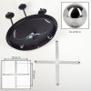 Chehalis Plafonnier, Boule lumineuse 45 cm Fumé, 5 lumières