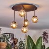 Chehalis Plafonnier, Boule lumineuse 39.5 cm Ambre, 5 lumières