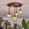 Chehalis Plafonnier, Boule lumineuse 42.5 cm Ambre, Clair, 5 lumières
