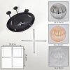 Chehalis Plafonnier, Boule lumineuse Ambre, Clair, Fumé, 5 lumières
