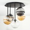 Chehalis Plafonnier, Boule lumineuse Ambre, Clair, Fumé, 5 lumières