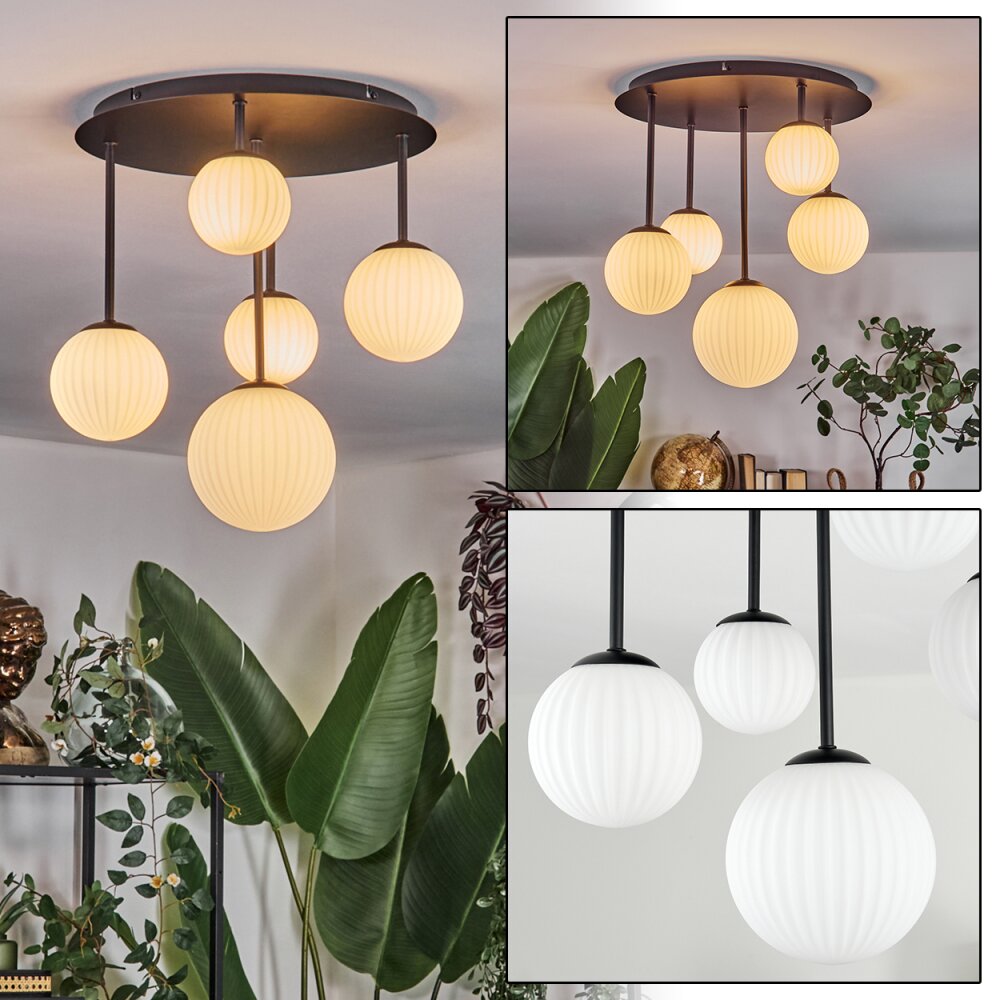 Chehalis Plafonnier, Boule lumineuse Blanc, 5 lumières main product photo