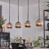 Ripoll Suspension, Boule lumineuse, Suspension Chrome, Fumé, 4 lumières