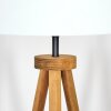 Soungou Lampadaire Bois foncé, Noir, 1 lumière